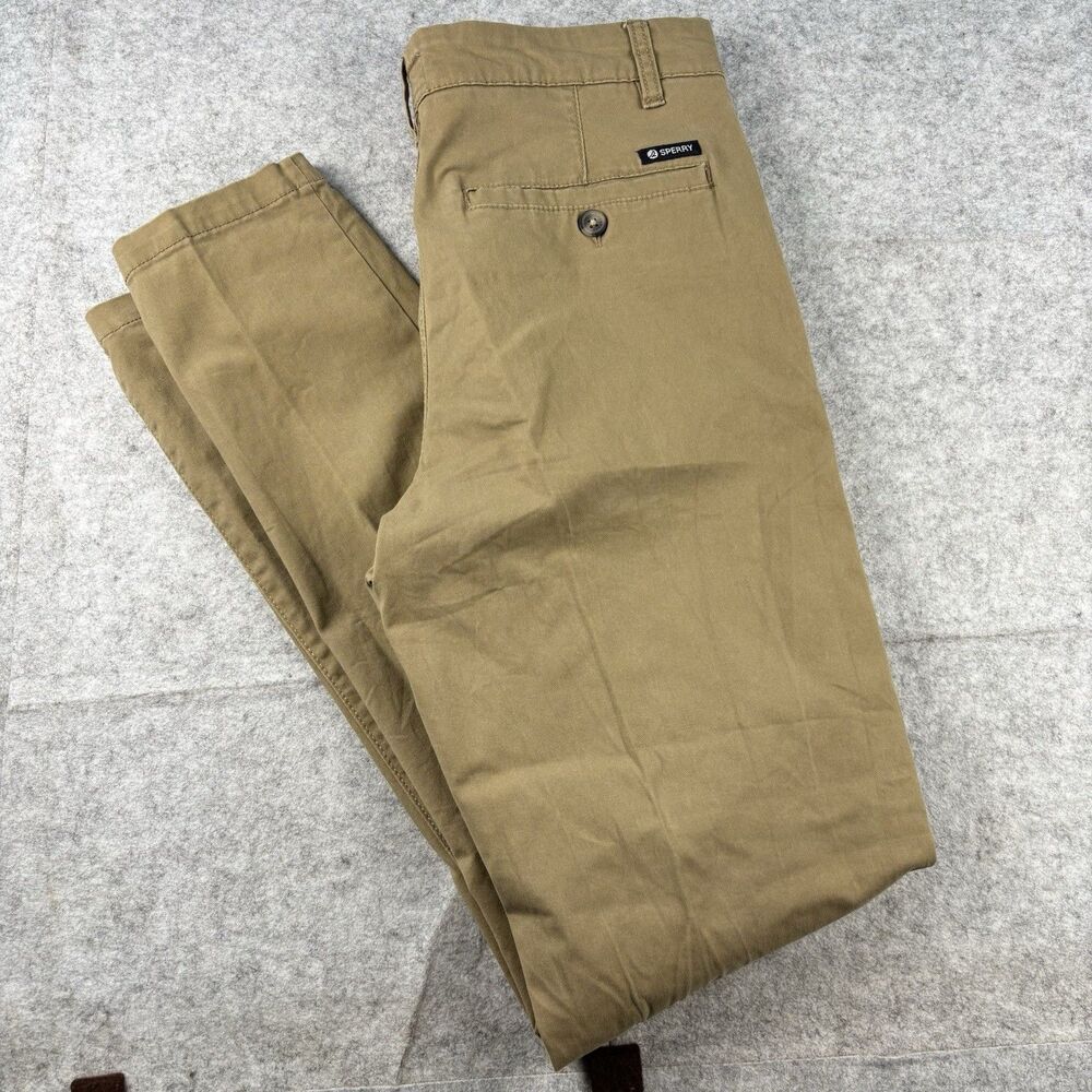 Sperry Premium Apparel Khaki Stretch Chino Pants Mens Size 30 - 30x29 - 30 x 29